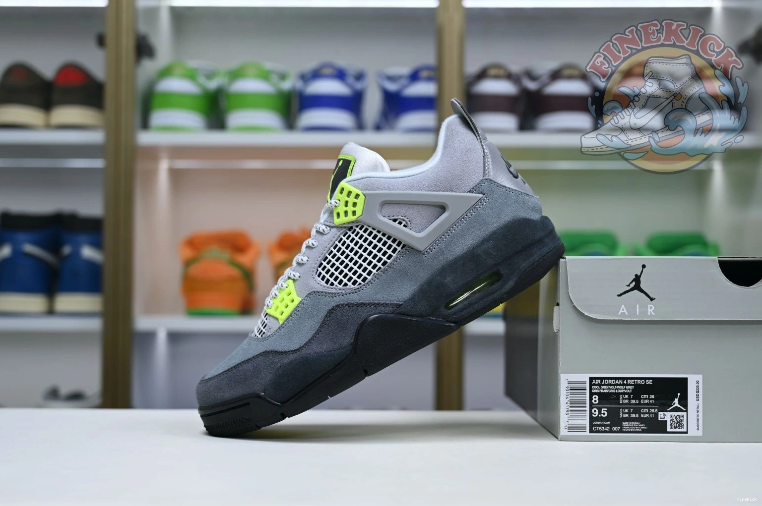 retro Jordan Jordan 4 Air se'95neon 0124